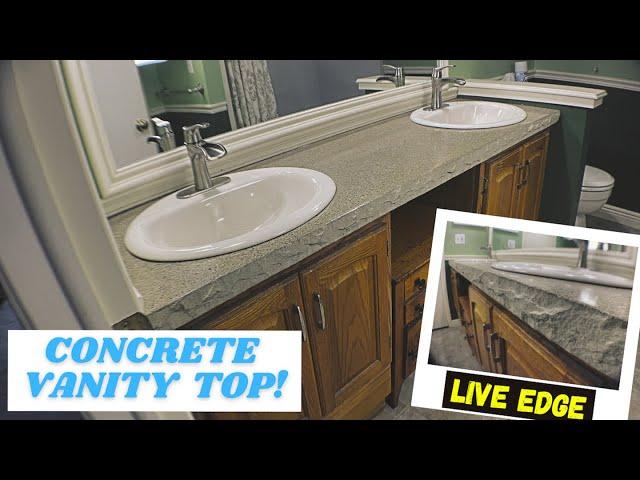 How to make a Double Sink Concrete Countertop Vanity!