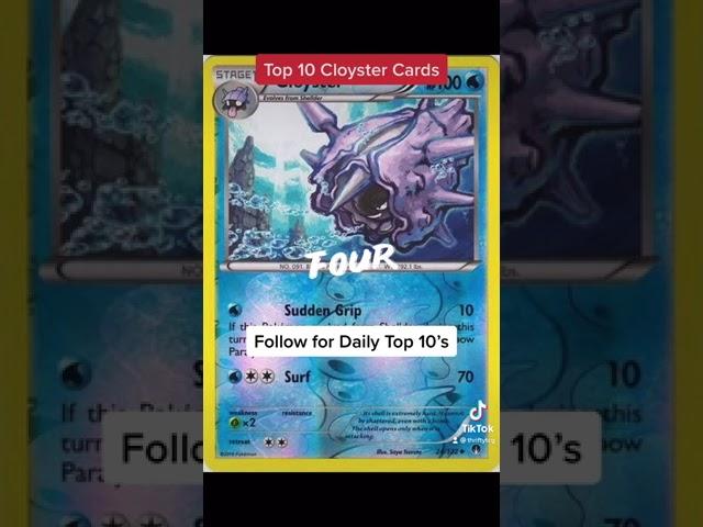 Top 10 Cloyster #Pokemon Cards #Shorts