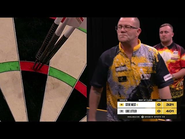 STEVE WEST 9-DART LEG IN CHAMPIONS WEEK