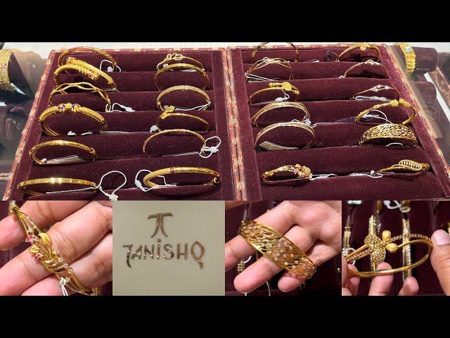 Tanishq 2024 Lightweight Single Kada Bracelet Bangle Designs with price and weight Tanishq Bangle