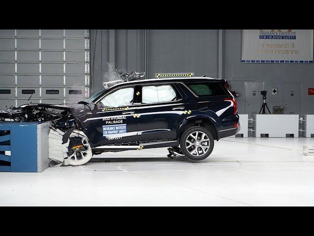 2022 Hyundai Palisade updated moderate overlap front IIHS crash test