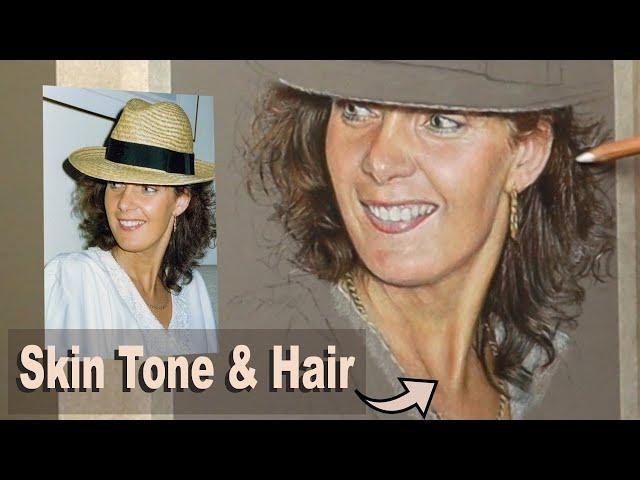 Pastel Portrait Tutorial ~ How to draw Realistic SKIN TONES and HAIR using Pastel Pencils. Part 1