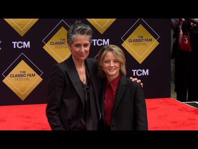 Alexandra Hedison and Jodie Foster at Jodie's hand and footprint ceremony