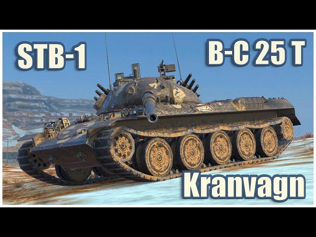 STB-1, Kranvagn & Bat-Chat 25t • WoT Blitz Gameplay