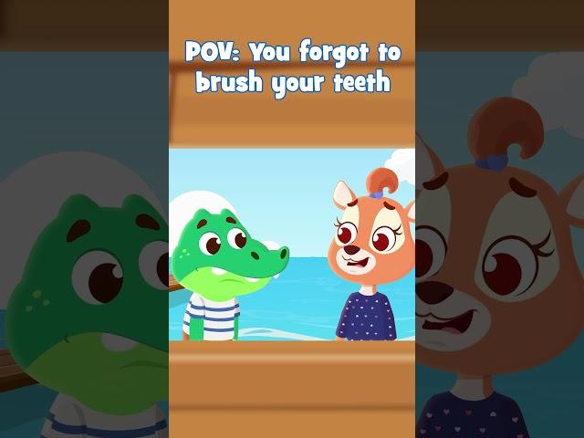 Forgot to brush?  #kiddopia #madeforkids #preschoolathome #homeschooling
