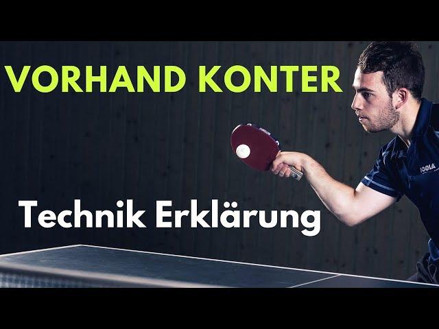 Vorhand Konter Technik im Tischtennis