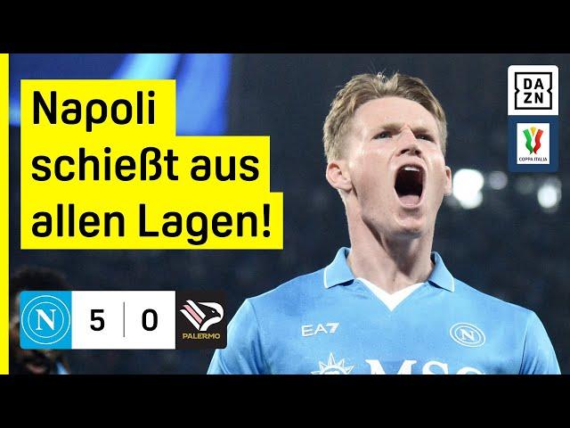 McTominay & Co. liefern Torfestival: Neapel - Palermo 5:0 | Coppa Italia | DAZN Highlights