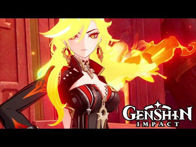 Mavuika The Pyro Archon First Appearance Cutscene Animation | Genshin Impact 5.0