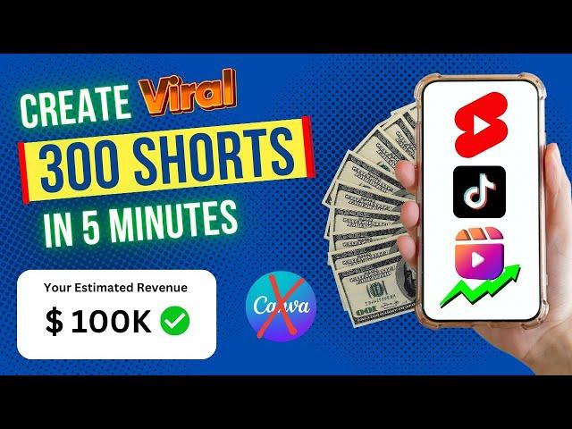 CRAZY New Method Bulk Create without Canva| How to make bulk YouTube Shorts,Instagram Reels & TikTok