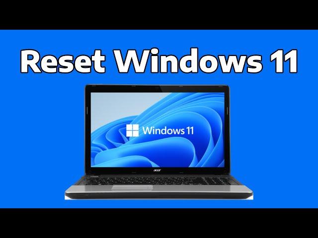 How To Reset Windows 11 Without Losing Data (Factory Reset) 2025