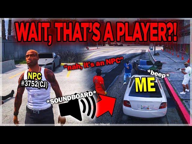 I Trolled the WHOLE SERVER with an NPC SOUNDBOARD in GTA 5 RP