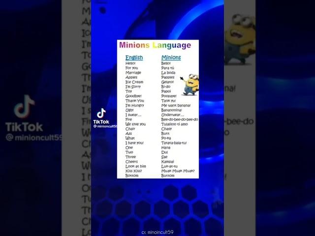 minions language #shorts