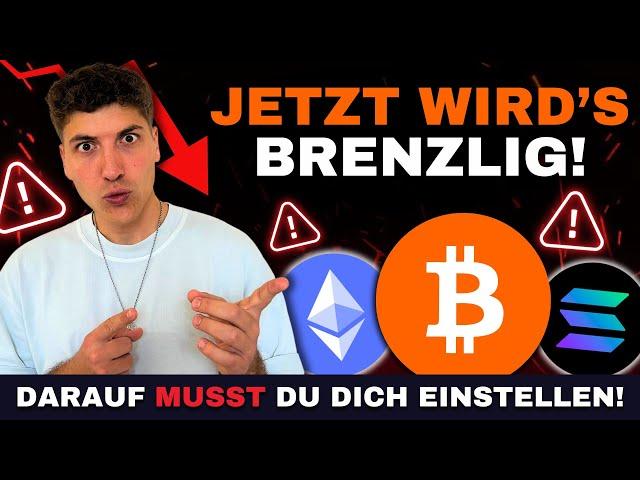 Krypto Korrektur: Vorsicht! Fallen Bitcoin, Ethereum & Solana noch tiefer? ️