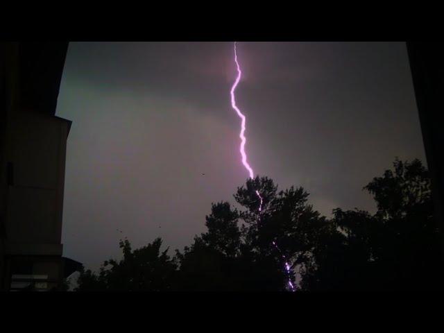 Powerfull HP Supercell! Scary lightning strike 07-08-2023/Мощная суперячейка, жуткий треск молний!