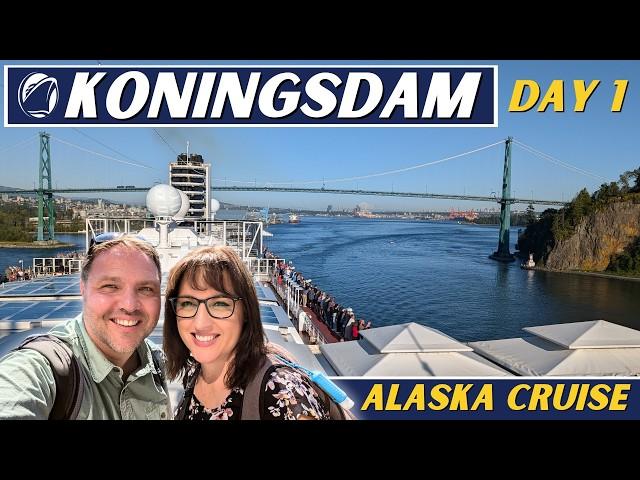 Holland America Koningsdam Alaska Cruise: Sail Away from Vancouver (VLOG Day 1)