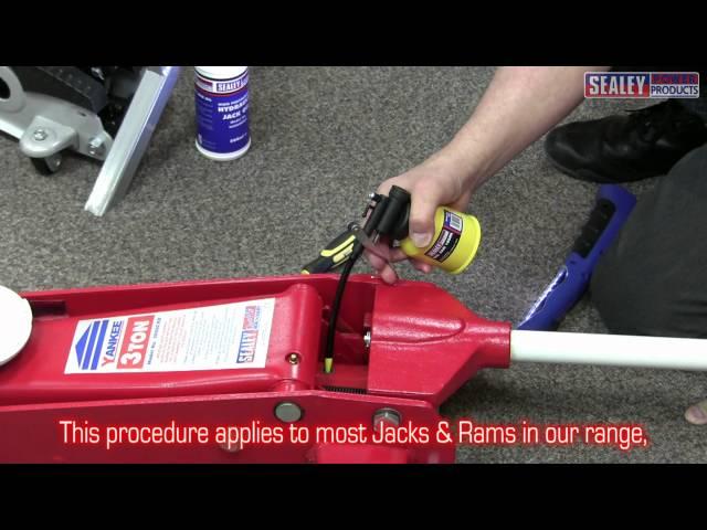 Sealey Trolley Jack Oil Top Up Procedure