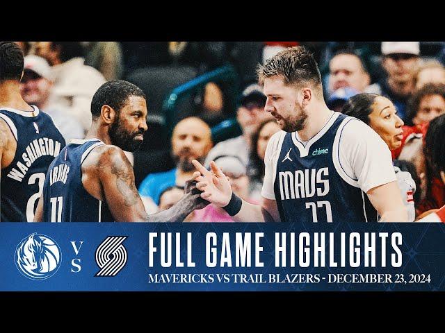 Dallas Mavericks Highlights vs. Portland Trail Blazers | December 23, 2024