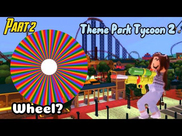 BUILDING A THEME PARK BUT A WHEEL DECIDES THE RIDE I BUILD // PART 2 