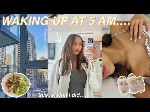 WAKING UP AT 5 AM!!! spend a spring morning with me  cleaning, getting ready, & coffee shops