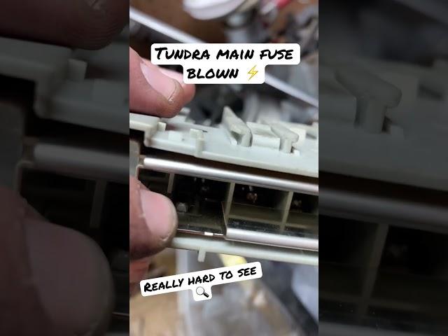 What happens when u install car battery backwards? Tundra main fuse blown ️ suspicions confirmed 