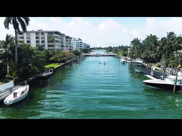 Bay Harbor Islands Florida. A flight over the canal!