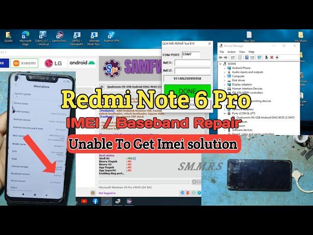 redmi note 6 pro imei repair umt | mi note 6 pro imei repair | unable to get imei