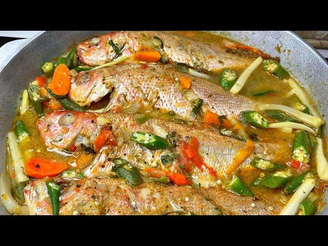 Steamed Fish With Okra|Jamaican Style|THE RAINA’S KITCHEN