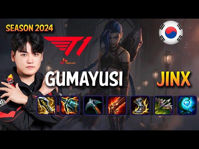 T1 Gumayusi JINX vs ASHE ADC - Patch 14.24 KR Ranked | lolrec