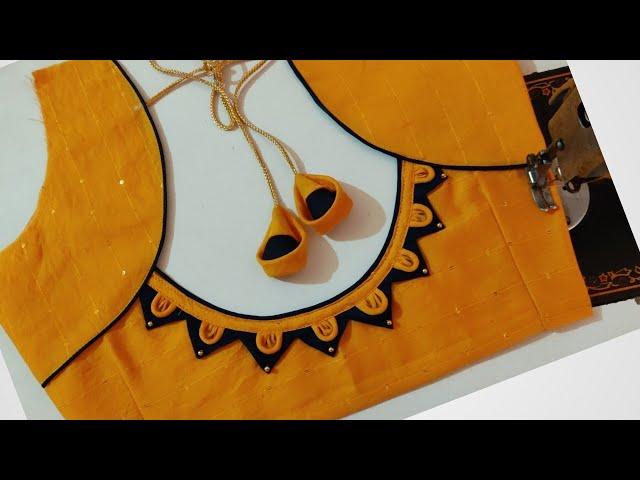 blouse designs|cutting and stitching back neck blouse design|latest blouse design|blouse ki designs