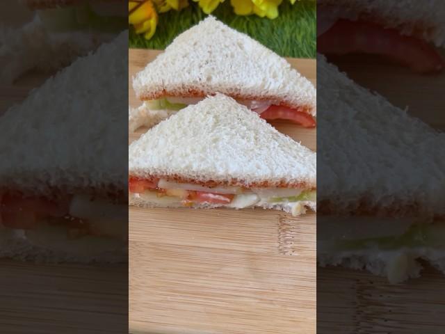 Without Fire Veg Sandwich Recipe | Instant Healthy Veg Sandwich #shorts #short #viral