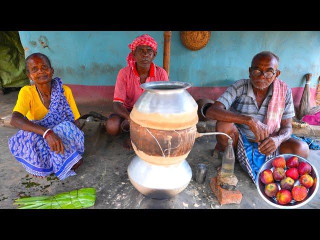 APPLE WINE MAKING | village style apple wine making by our grandfather & grandmother | desi daru