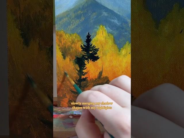 Mini-Lesson: Bright Autumn Trees #paintingtutorial