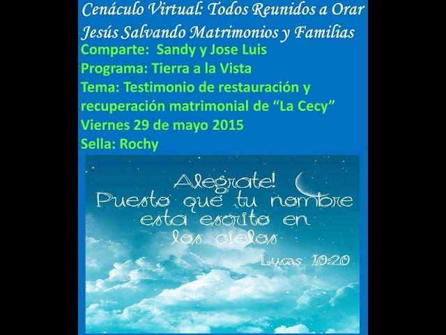 Testimonio de restauración Matrimonial, La Cecy, Restauración y recuperación matrimonial,