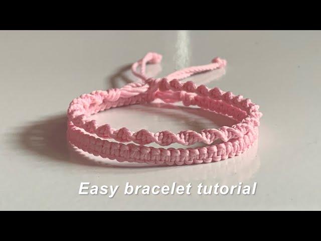 2 easy bracelet tutorial || spiral & square knot bracelet || yarnivora