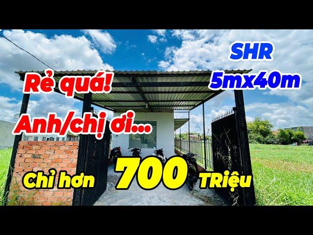 Nhà SHR 5mx40m, Tặng SÂN VƯỜN trồng rau nhà siêu rẻ ĐÚNG 750tr, an cư, gần chợ chiều tỉnh lộ 10.