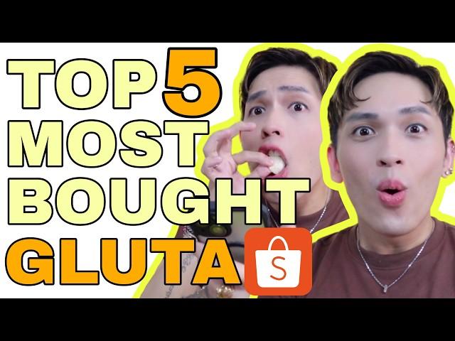 TOP 5 MOST BOUGHT GLUTA BRANDS BY KAMUKHA SA SHOPEE 2024 + MUKBANG AND CHALLENGE | SIR LAWRENCE