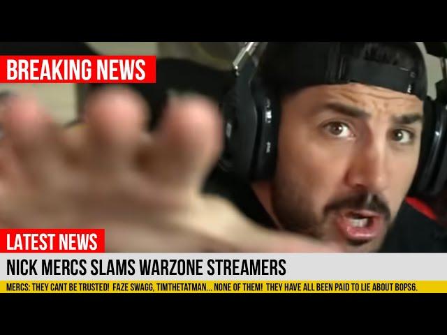 NICKMERCS SLAMS WARZONE CHEATERS AND FAZE SWAGG IN BLACK OPS 6