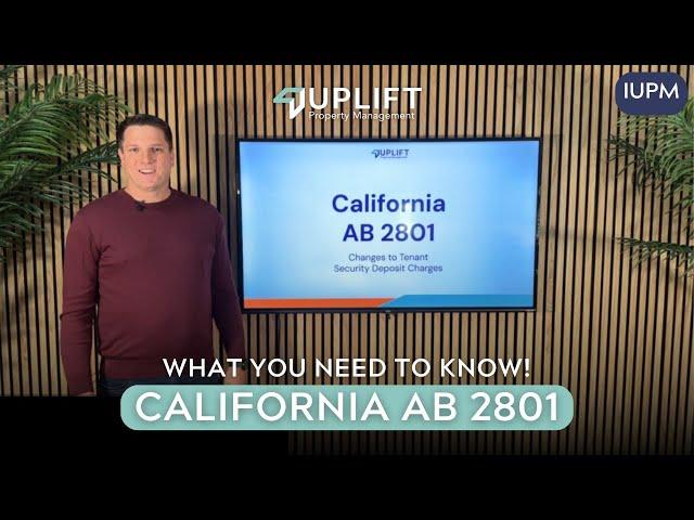CA AB 2801: Changes Security Deposit Rules! What You Must Know!