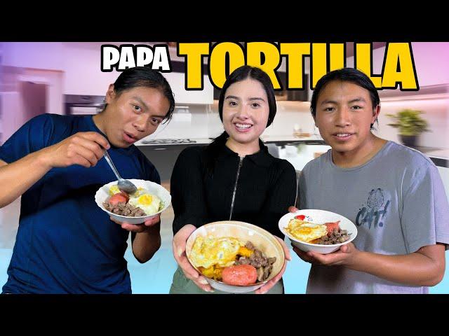 COCINAMOS PAPA TORTILLA EN CASA | FERNANDO OTAVALO VLOGS