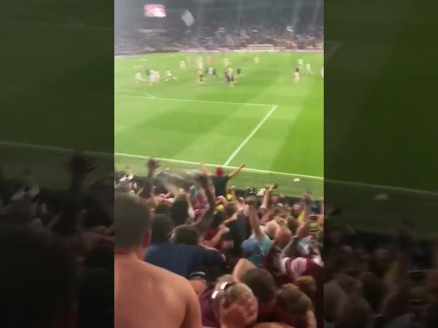 The Final Seconds Of The Conference League Final, West Ham Fans Erupt