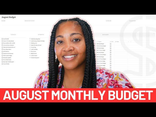 AUGUST 2024 MONTHLY BUDGET WITH ME 