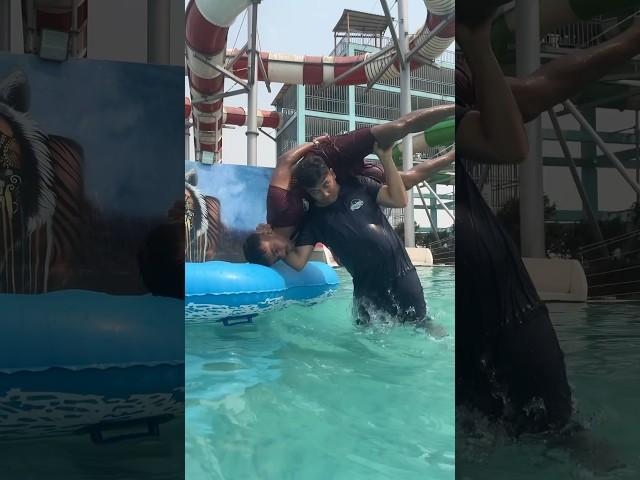 Wrestling In Waterpark #firstvlogcamera #funny #pushpaspoif #local #firstvlog #comedy #wwe