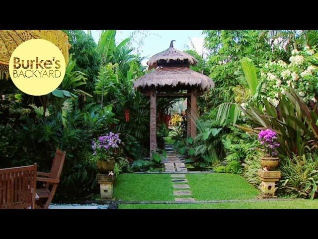 Burke's Backyard, Dennis Hundscheidt's Tropical Garden. How To Make a Small Garden Look Big!