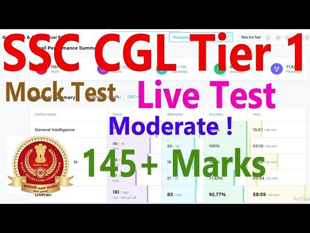 SSC CGL 2024 Mega Live Mock Test Testbook|Target SSC CGL 2024, Math,GK, Reasoning & English