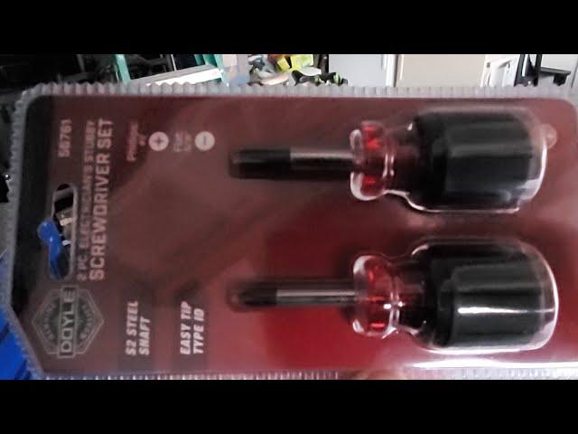 NEW! Harbor Freight Doyle "Stubby" Screwdriver Set LIVE!