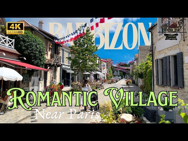 [4K] Barbizon Village Near Paris: Romantic Walking  One of Ile-de-France's Most Beautiful Villages