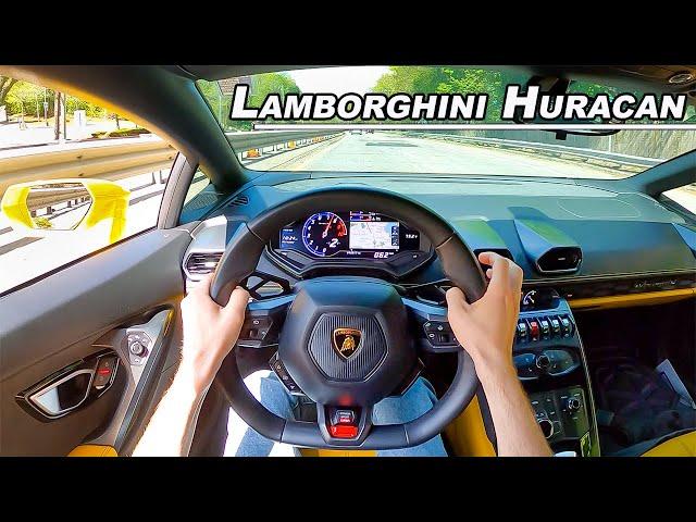 Lamborghini Huracan - Driving the Italian V10 to Cars and Coffee (POV Binaural Audio)