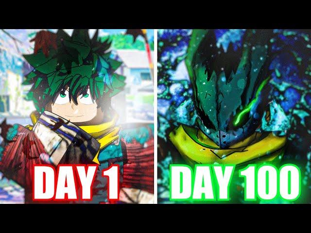 Spending 100 Days As VIGILANTE DEKU In This My Hero Academia Roblox Game...