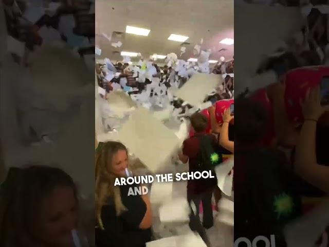 These students threw papers all over their high school 