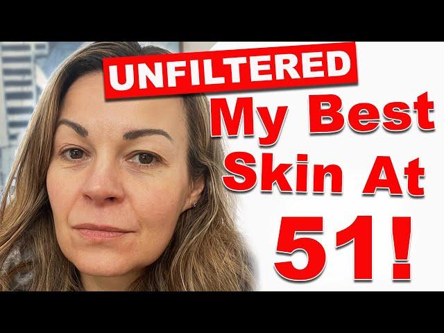 Scaled back over 50s skincare routine for healthy glowing skin